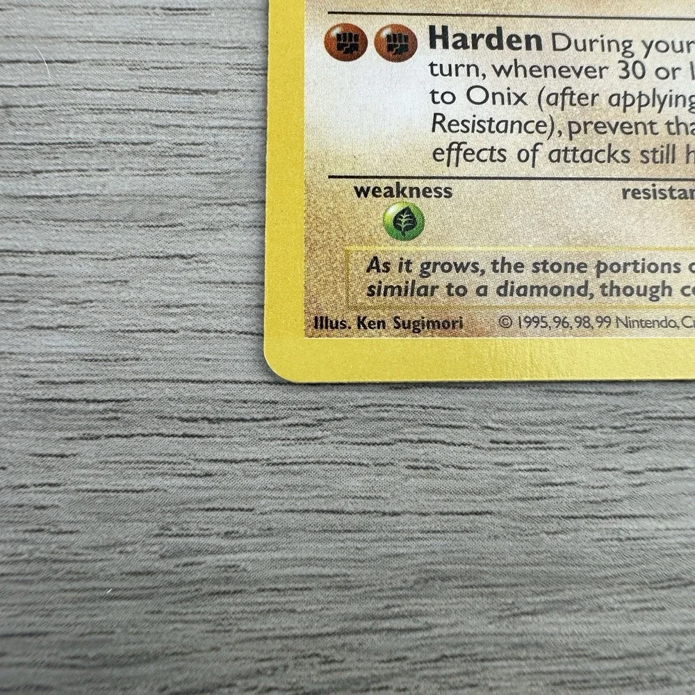 Pokemon Onix 56/102 Shadowless Base Set Common WOTC 1999 Near Mint